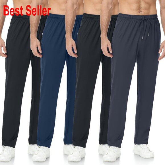 Men's Athletic Sweatpants Lightweight Stretch Track Joggers Casual Hiking